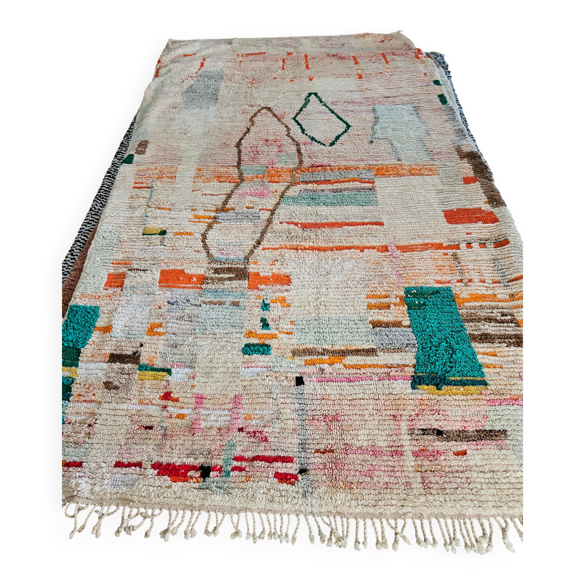 Berber Boujaad rug in coloured wool