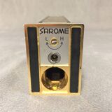Collector Table Lighter SAROME Vintage Electric Gold Metal & Alabaster Chic