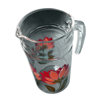Vintage pitcher floral pattern