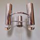 Double wall light in chromed metal, G. SCOLARI, 70s