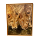 Huile sur toile "Lionnes au Marigot" par Dominique PROTTI-BARAIZE