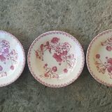 Set of 3 plates in Iron Earth Gien model Capucines