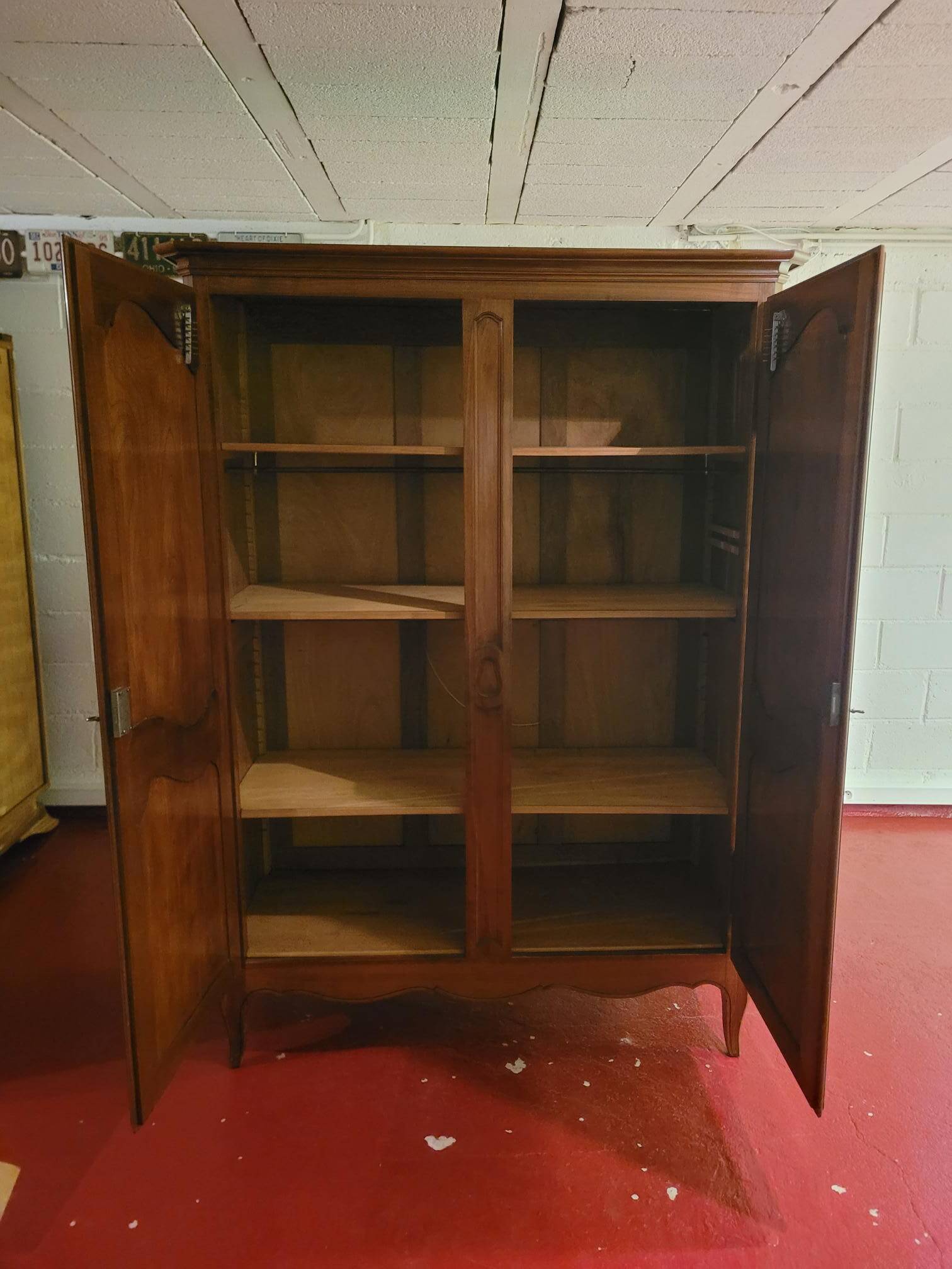 Cherry veneered wardrobe