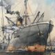 Painting painting "view of the port"