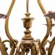 Brass chandelier, France, mid-20th century.