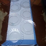 8 flat plates daisy Duralex Lesieur