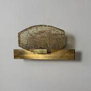 Vintage wall light attributed to Serge Mouille, brass and resin, Dallux France.
