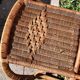 Set of 4 wicker and rattan armchairs