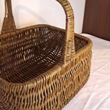 Large vintage woven rattan basket – Authentic and practical