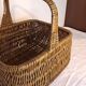 Panier vintage en rotin tressé