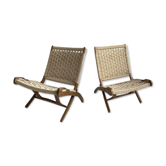 2 foldable vintage armchairs 1960