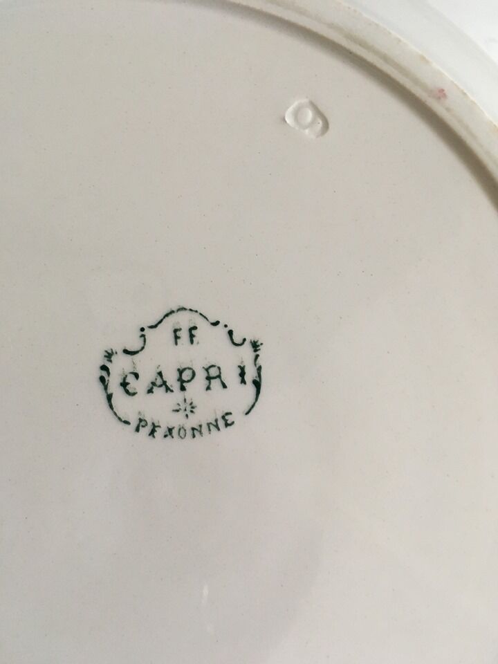 Set 7 flat plates and assorted flat faincerie Fénal Fréres "Capri" pexonne