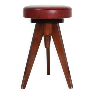 Reiner Modell adjustable piano stool, Germany 1950s