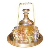 Liqueur service from the Monaco glassworks from the 1960s