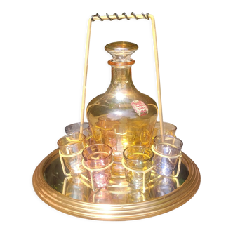 Liqueur service from the Monaco glassworks from the 1960s