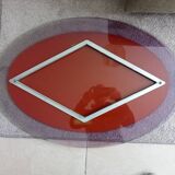 Set of plexiglass wall lights and mirror by Harvey Guzzini, 1970s