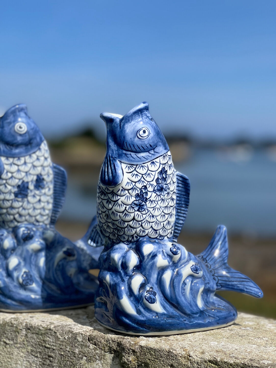 Duo of vases in antique slip