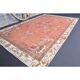 Vintage Turkish Oushak Handmade Wool Cotton Red Area Rug 191x311