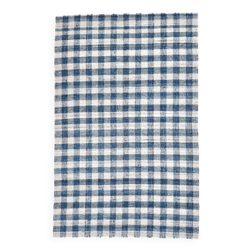 Tapis kilim bleu indigo 190 x 290 cm, en laine biologique