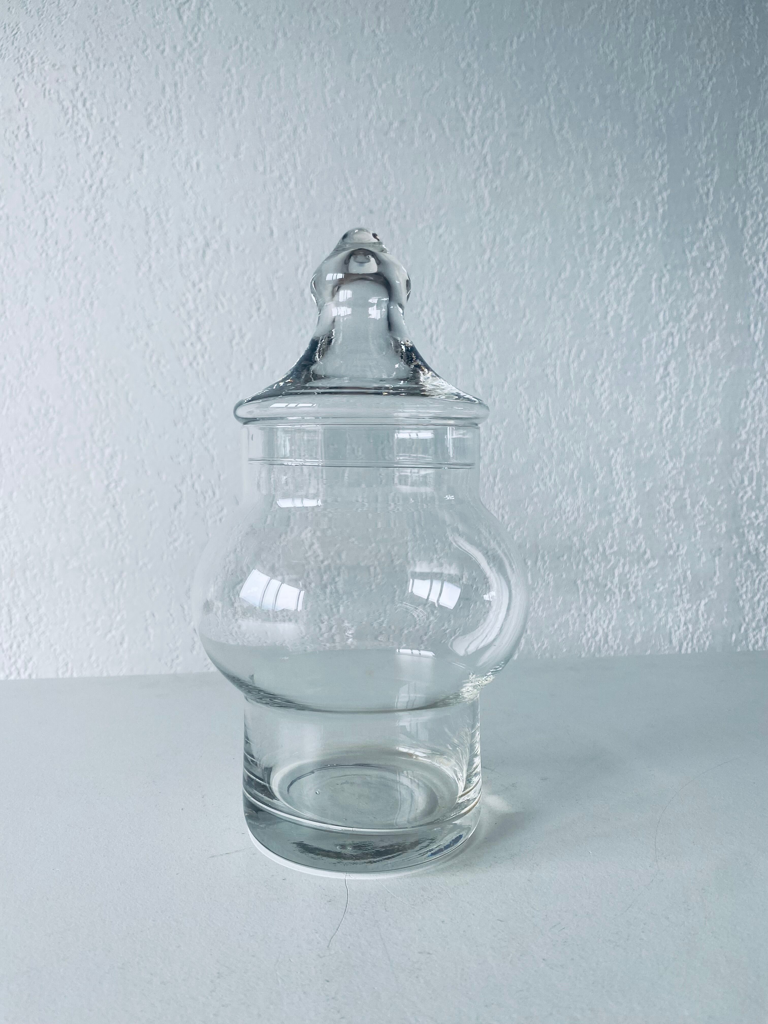 Apothecary shaped glass bottle