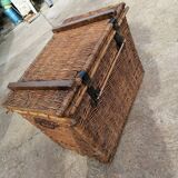 Large wicker rattan trunk 1900