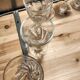 12 small twisted bistro glasses, 19th century