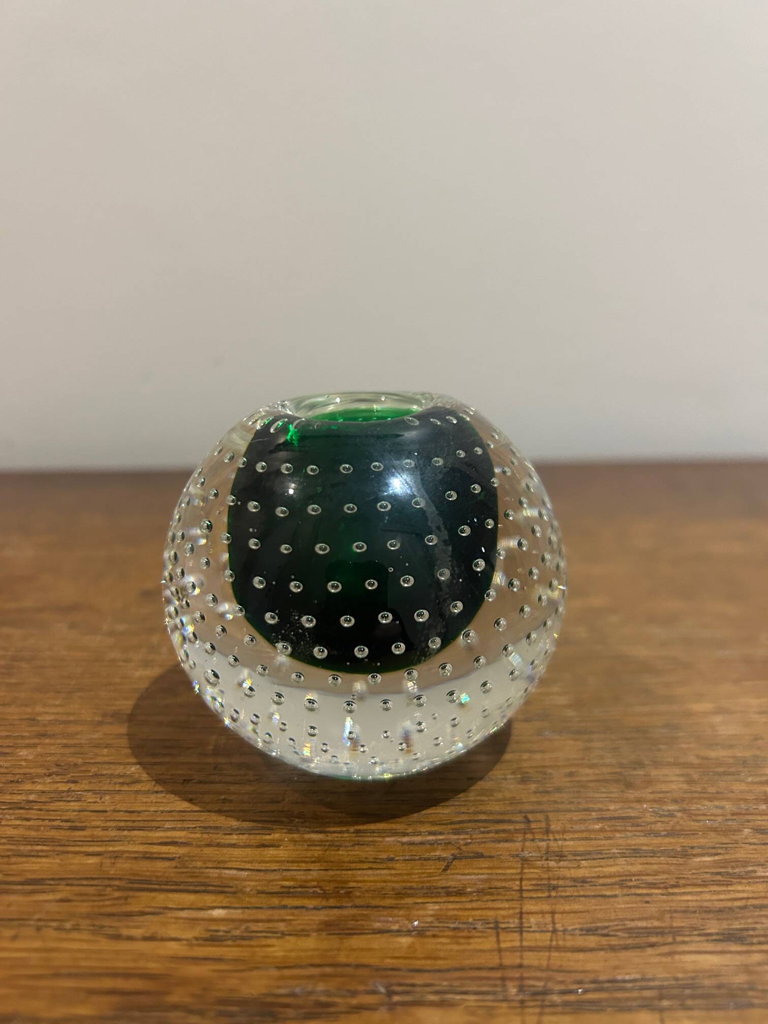 Murano bubble crystal candlestick