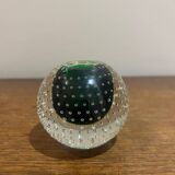 Murano bubble crystal candlestick