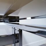 Extendable chrome dining table