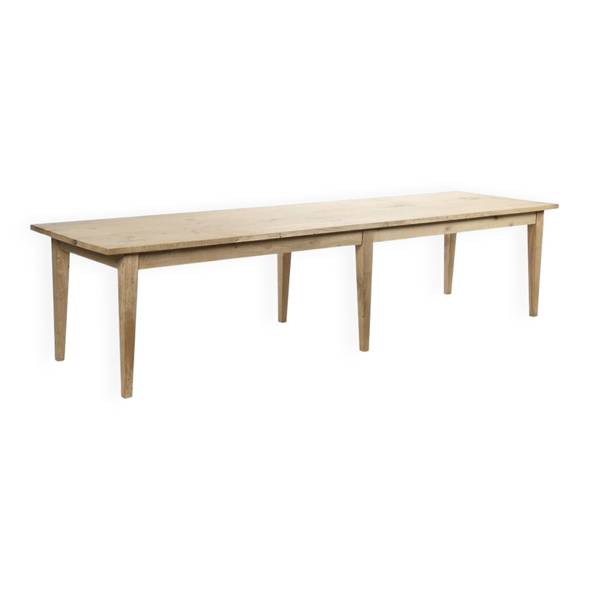 Large raw wood table