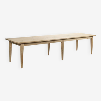 Large raw wood table