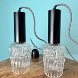 Vintage pendant lamps / art deco lamp shade / 1960's / mid century lamp