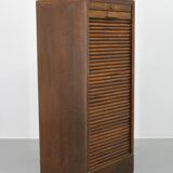 1950s Tambour Office Wooden Cabinet
