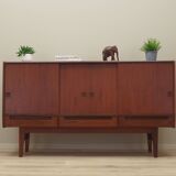 Enfilade haut en teck, design danois, années 1960, production : Danemark