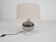 White and silver ceramic table light attrb. to Bitossi, Italy 1970's