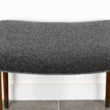 2 vintage footrests with wool seat
