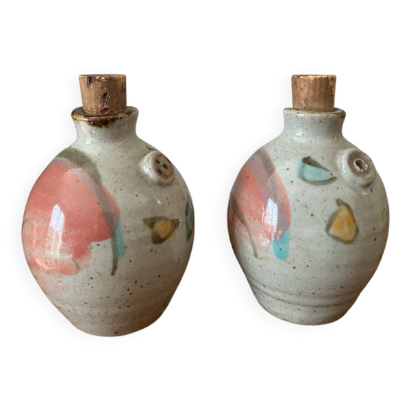 Ensemble poivrier et salière en  ceramique