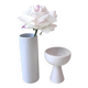 Soliflore et bougeoir en porcelaine