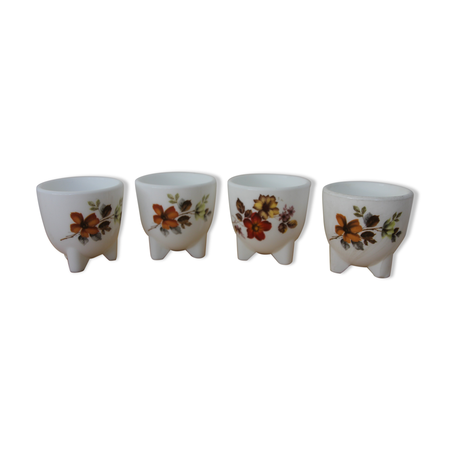 Lot de 4 coquetiers tripodes