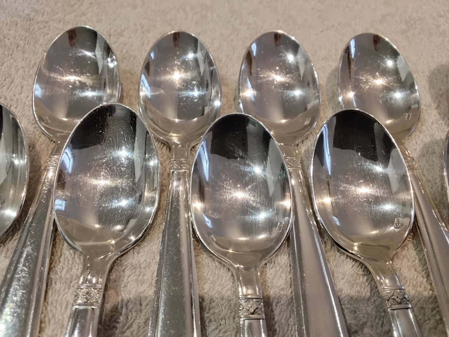 11 silver-plated metal coffee spoons Lemondial Grand Prix Monaco