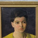 Art deco portrait, 1930, oil on canvas, framed,Robert Geenens (1896-1976)