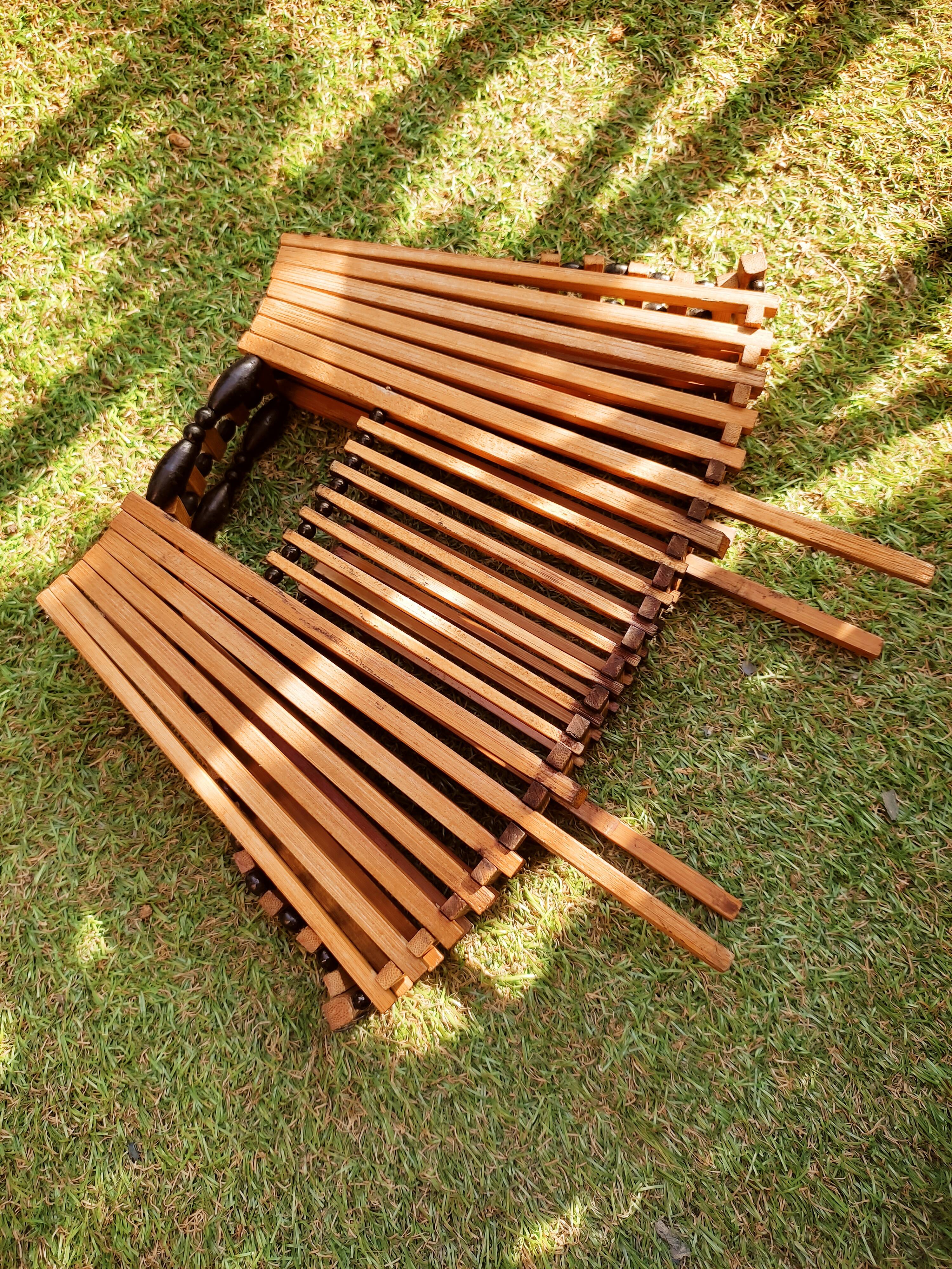 Corbeille à fruits scandinave en teck