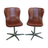 Ensemble de chaises, Space Age, similicuir, Italie, années 1960