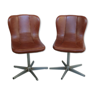 Set of chairs, Space Age, faux leather, Italy, 1960s