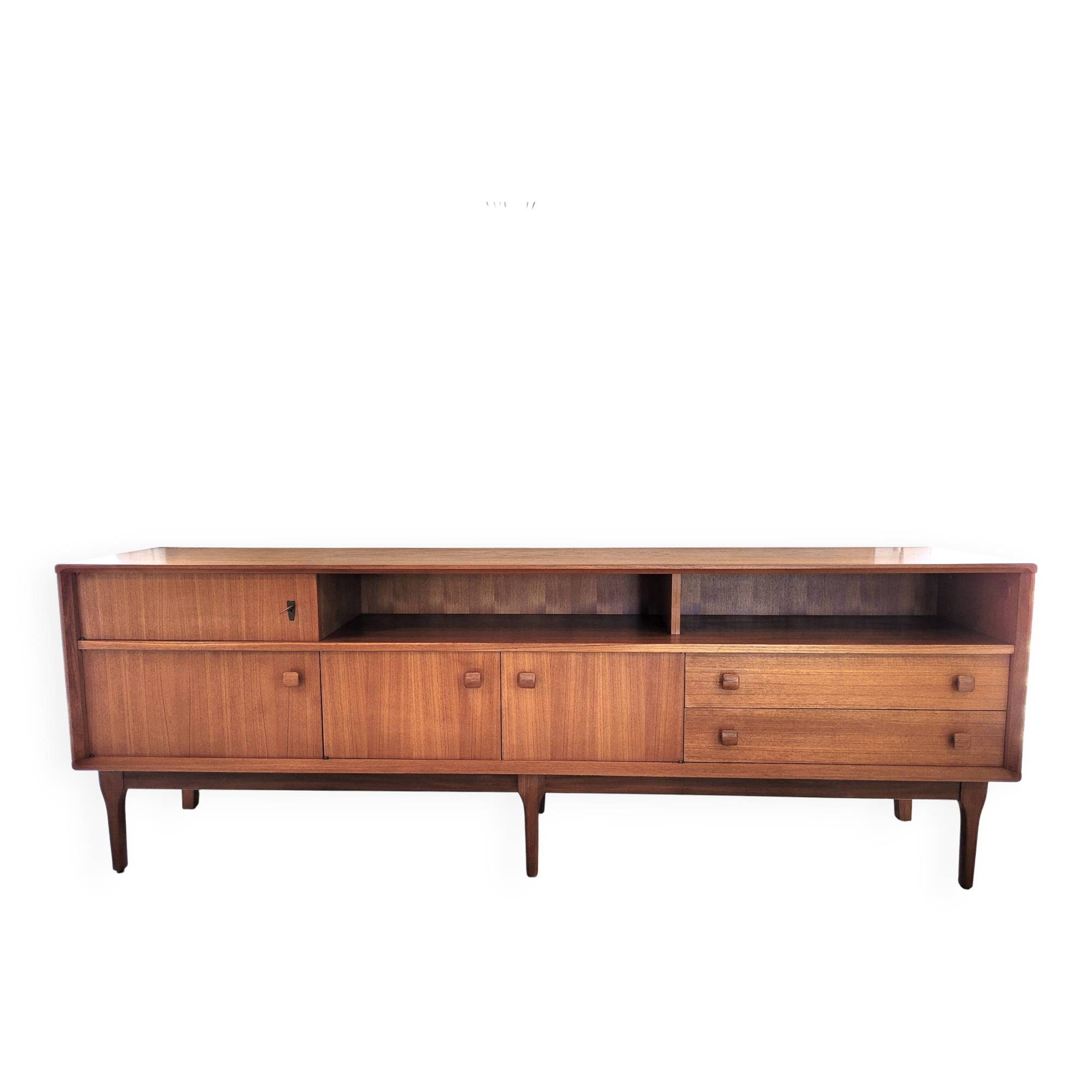 Scandinavian design sideboard in vintage teak