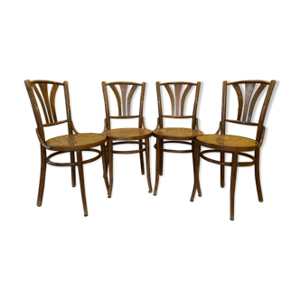 Lot de 4 chaises de bistrot Thonet
