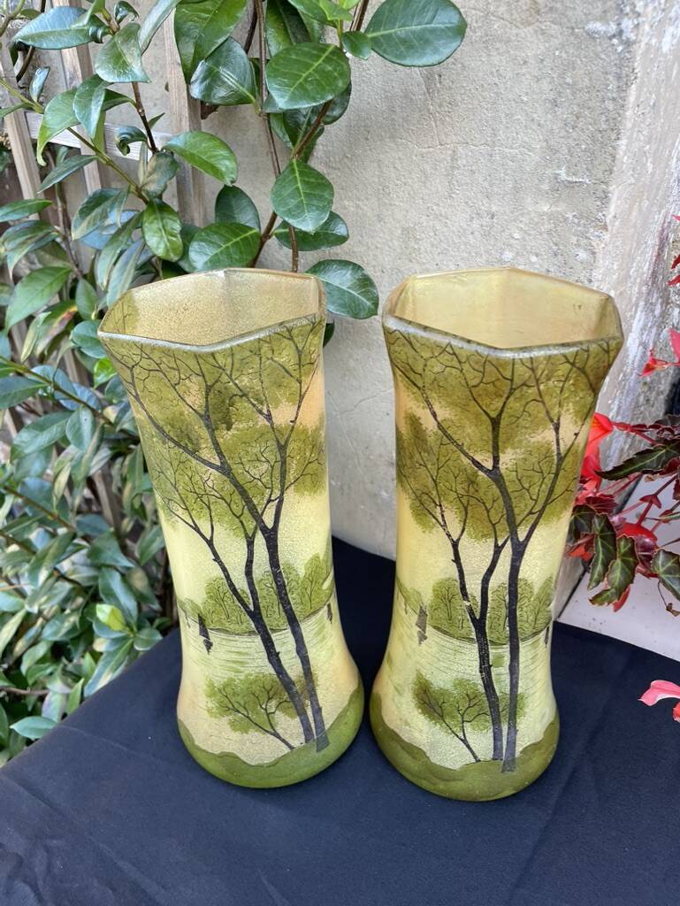 Pair of FT Legras Toul vases – 19th century