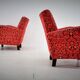 Set of two rare art deco armchairs h-283 by jindřich halabala, 1949s