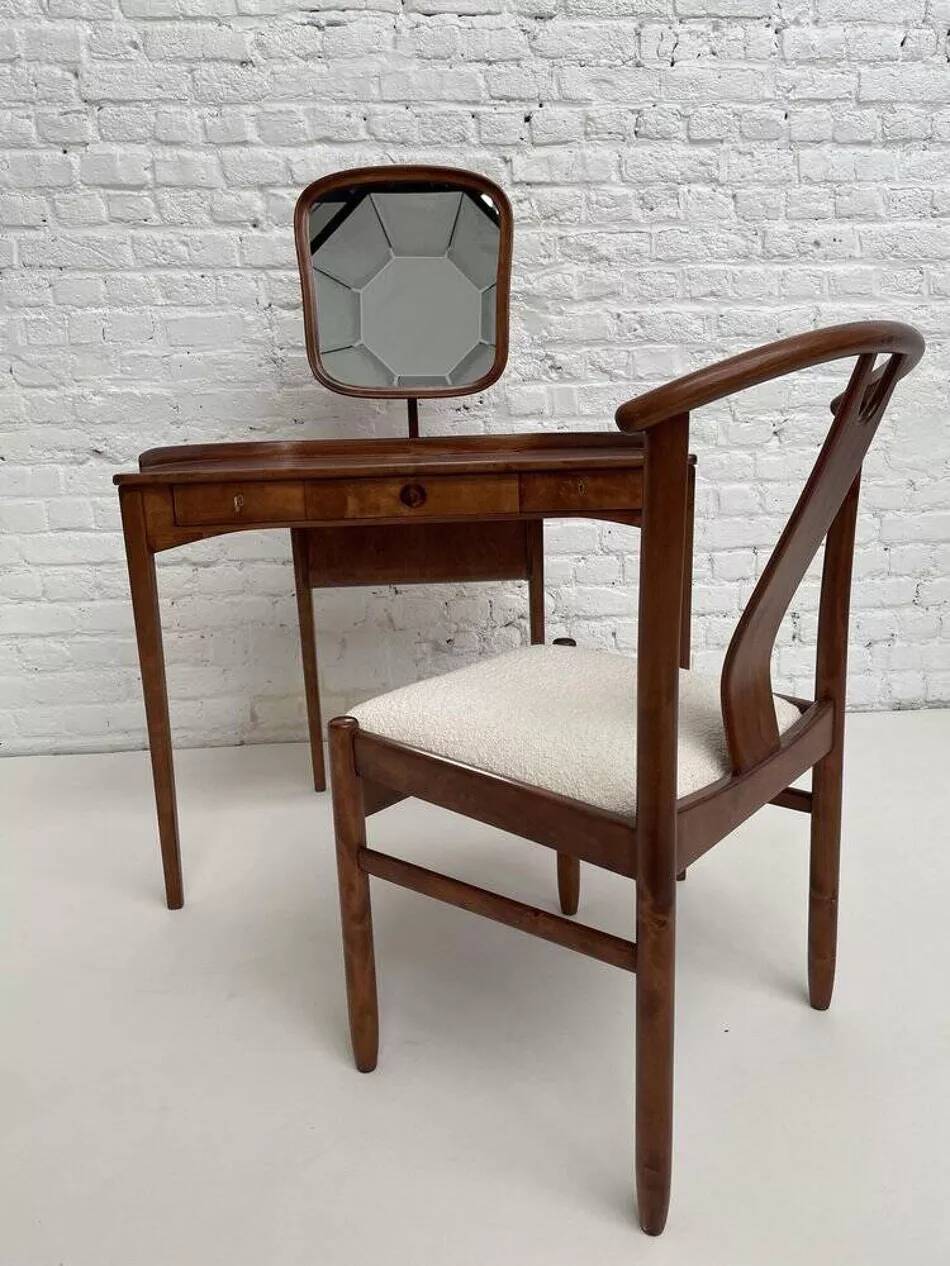Brigitta Dressing Table and Chair by Carl Malmsten & Yngve Ekström