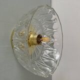 Vintage molded glass lampshade - tableware collection -